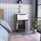 Tuhome Kaia Z Nightstand, One Drawer, One Cabinet, Four Legs, Superior Top, Pine/White MMB7907 - alternate 1